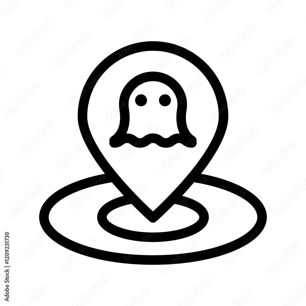 halloween location outline style halloween location outline style