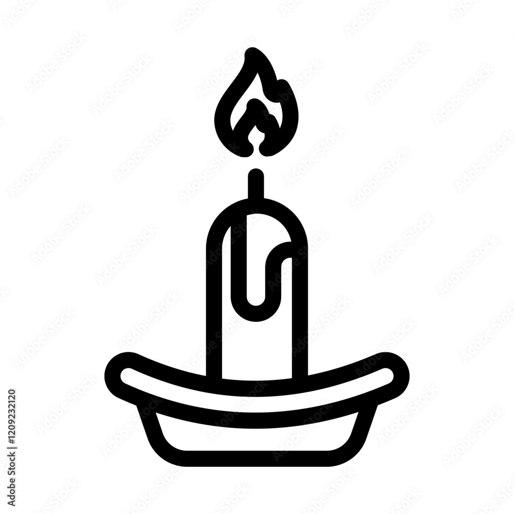 candle halloween outline style candle halloween outline style