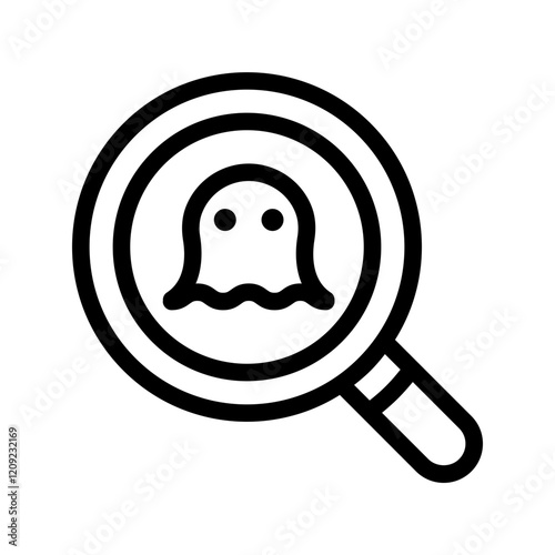 ghost hunter outline style