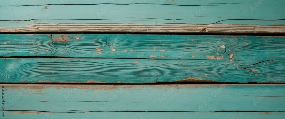 Obraz premium Rustic Weathered Teal Wood Planks Background Texture Image.