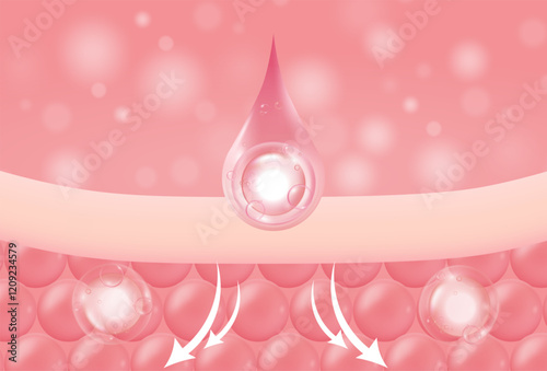 illustration of a serum to reduce bumpy skin