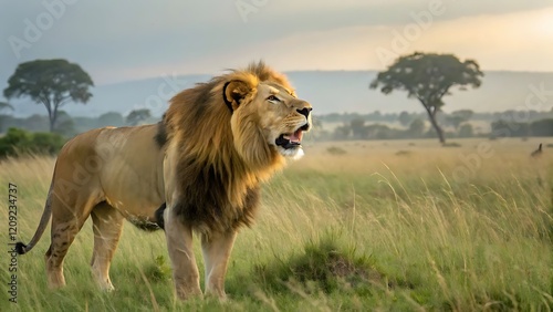lion in the savannah
lion in the wild