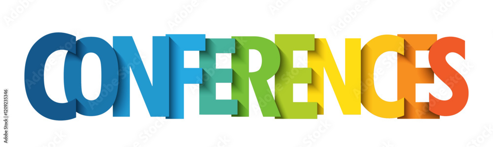 Fototapeta premium CONFERENCES colorful vector typography banner