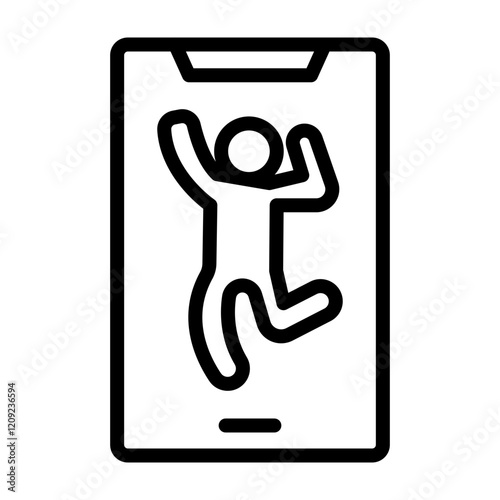 Dance Video Vector Line Icon Design
