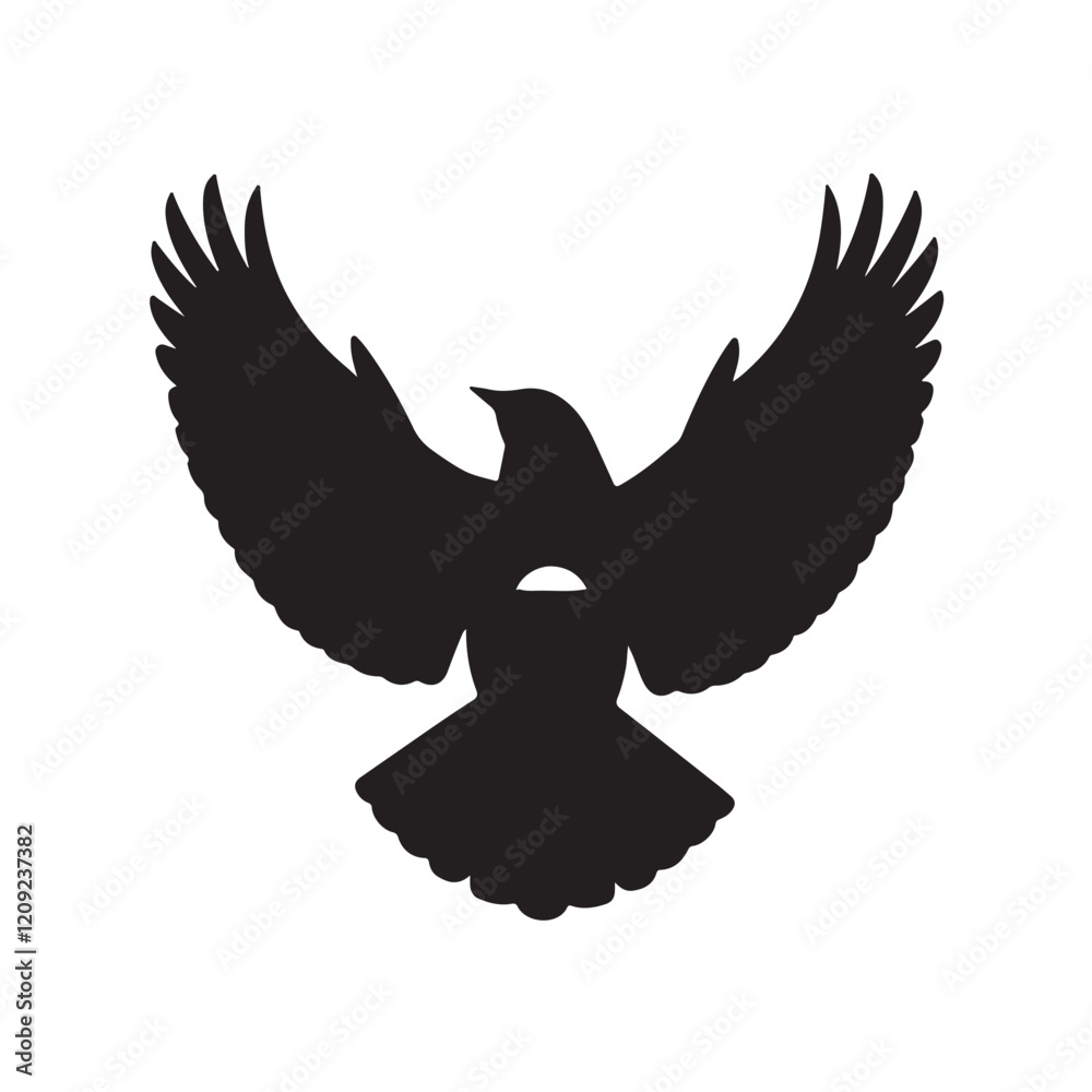 Obraz premium a beautiful bird flying in the morning silhouette with vector style in white background 