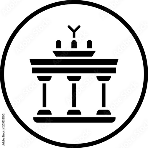 Brandenburg Gate Icon Style