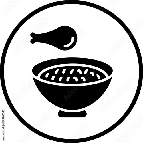 Chicken Rice Icon Style