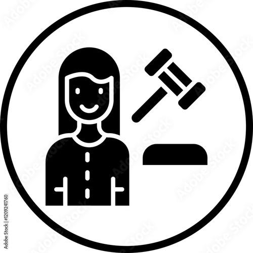 Judge Female Icon Style