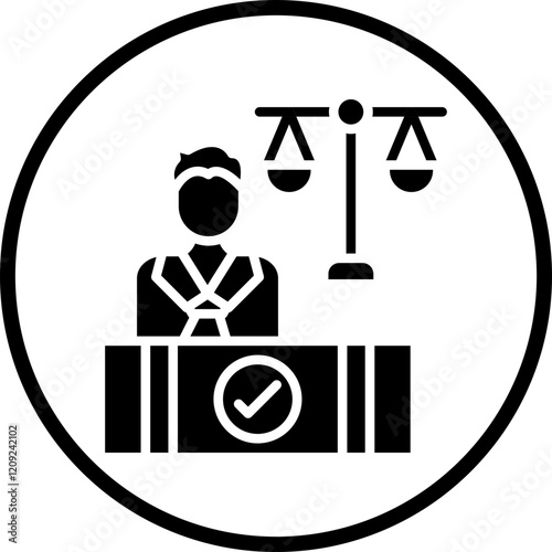 Court Appearance Icon Style