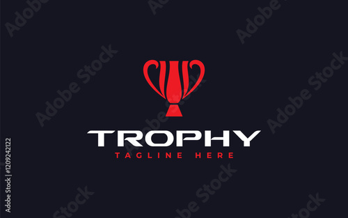 trophy logo vector illustration, winner award logo template