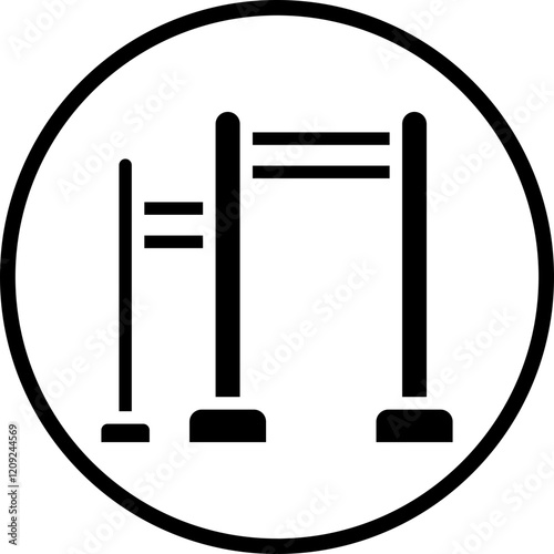 Chin Up Bar Icon Style