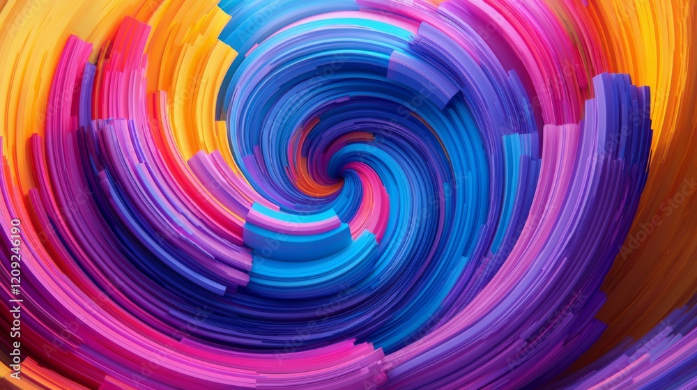 Obraz premium Abstract Colorful Swirling Vortex Dynamic Energy Vibrant Hues Artistic Background