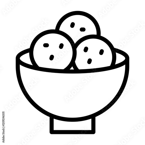 Falafel Vector Line Icon Design