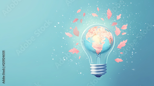 Creative Earth Lightbulb Design