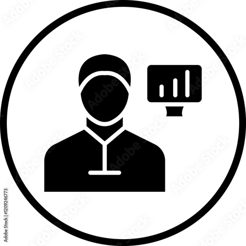 Data Scientist Male Icon Style