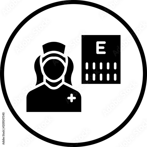 Optometrist Female Icon Style