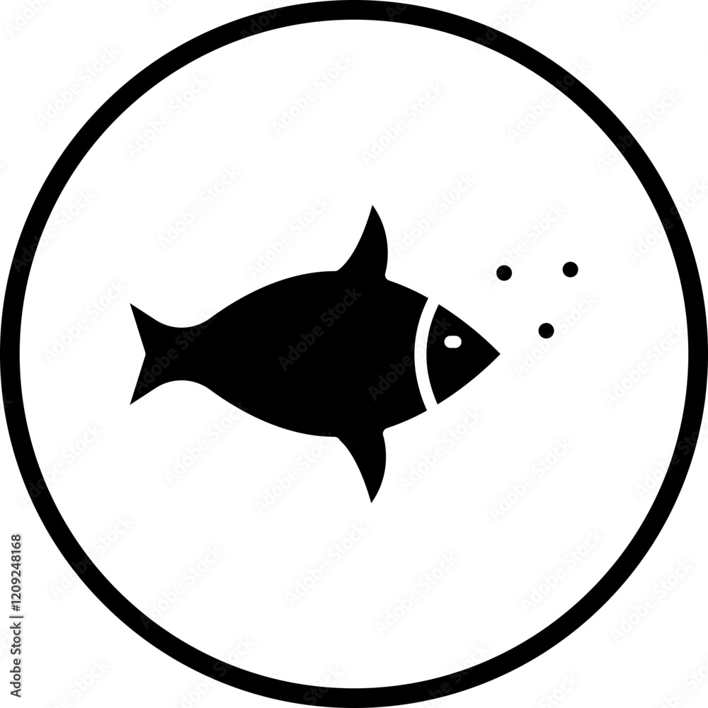 Obraz premium Fish Icon Style