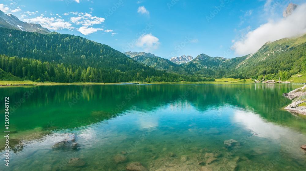 Fototapeta premium lake and mountains