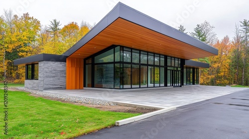 Wallpaper Mural Modern Architectural Design of a Stylish Building Surrounded by Nature Torontodigital.ca