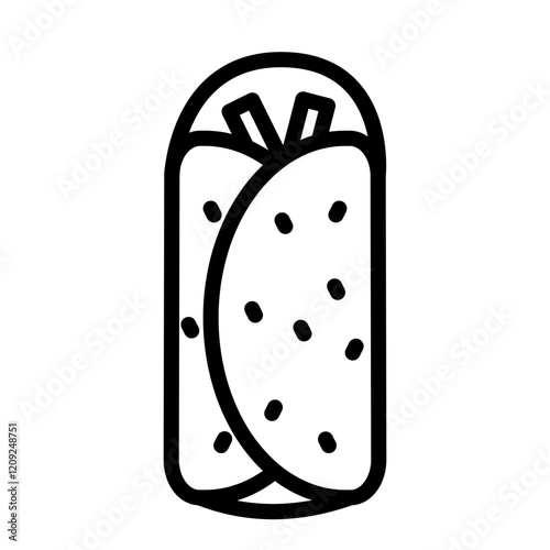 Fajitas Vector Line Icon Design