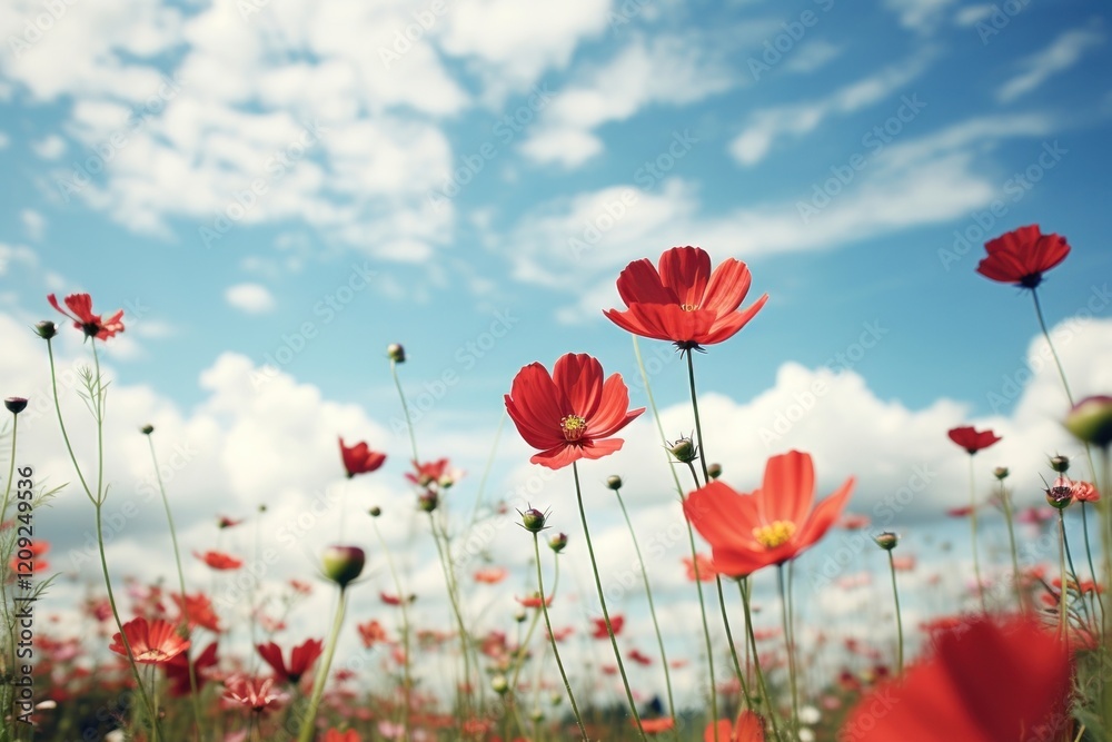 Obraz premium Meadow flower sky landscape