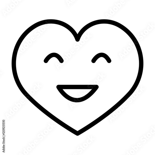 Heart Vector Line Icon Design