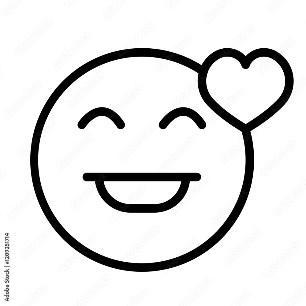 Positive Vibes Vector Line Icon Design Positive Vibes Vector Line Icon Design