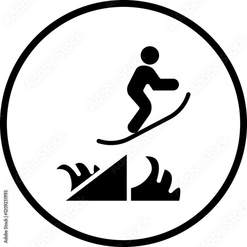 Skimboarding Icon Style
