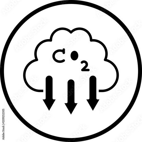 Greenhouse Gases Icon Style