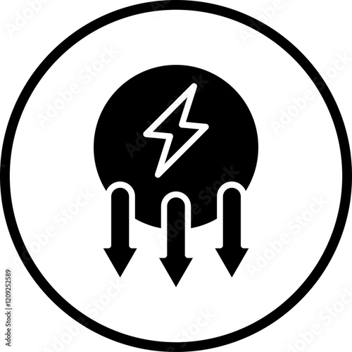 Reduce Energy Consumption Icon Style