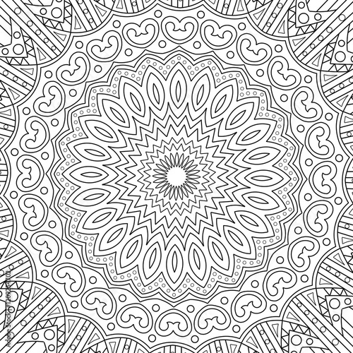 Mandala pattern with line