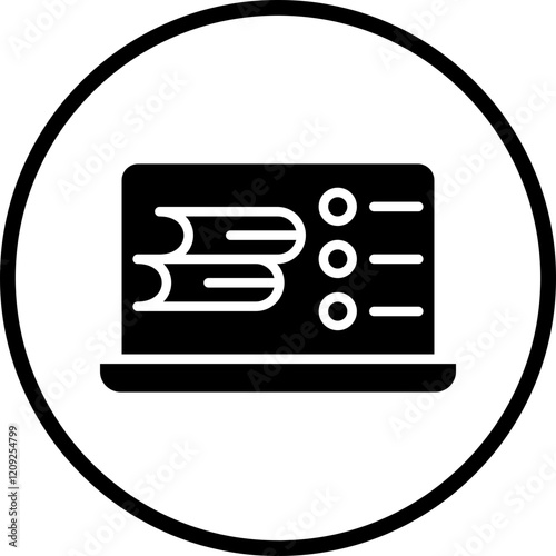School Laptop Icon Style