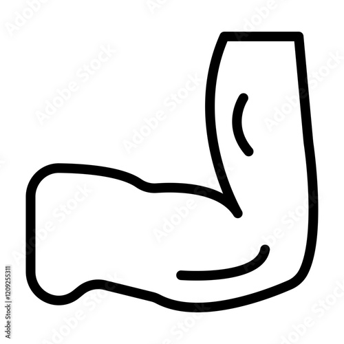 Elbow Vector Line Icon Design