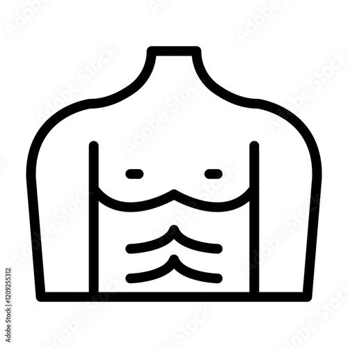 Abdomen Vector Line Icon Design