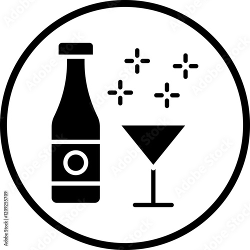 Alcohol Addiction Icon Style