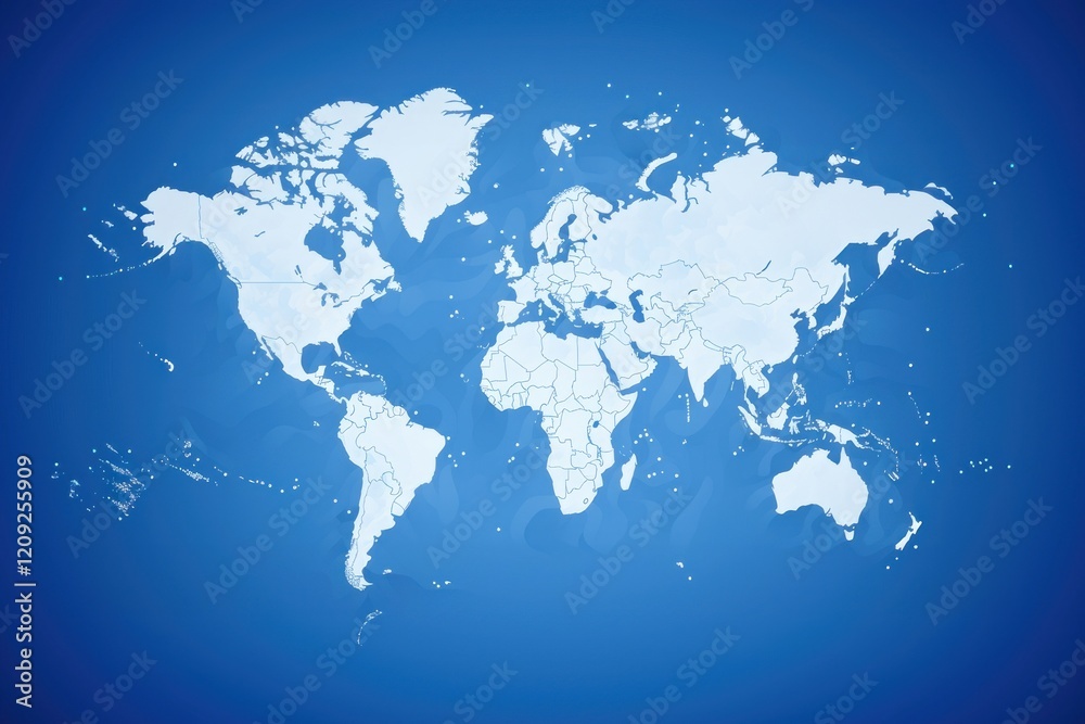 Fototapeta premium World map space blue backgrounds
