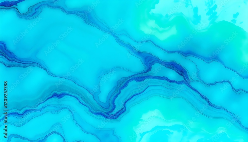 Fototapeta premium Abstract Teal, Blue, and Green Watercolor Fluid Background art hue aqua paint blend image 