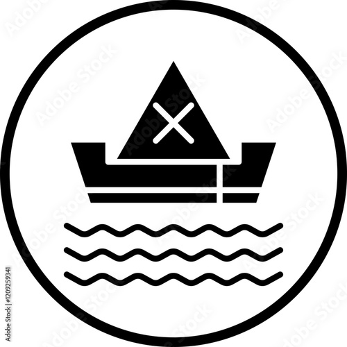 Pirate Ship Icon Style