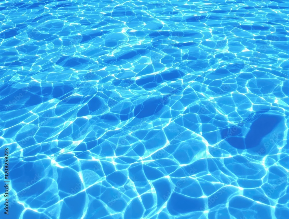 Blue waves forming on the pool's surface with ripples creating a sense of movement, blue, wave Blue waves forming on the pool's surface with ripples creating a sense of movement, blue, wave