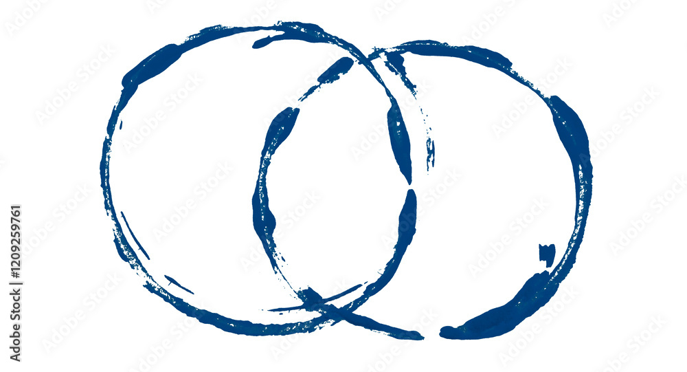 Abstract simple blue circle and ellipse Abstract simple blue circle and ellipse