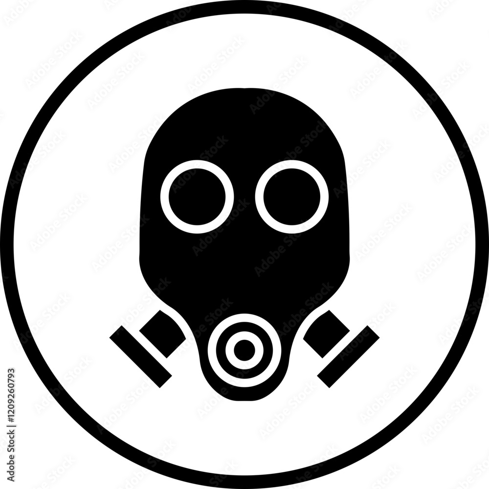Gas Mask Icon Style