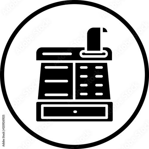 Cashier Machine Icon Style