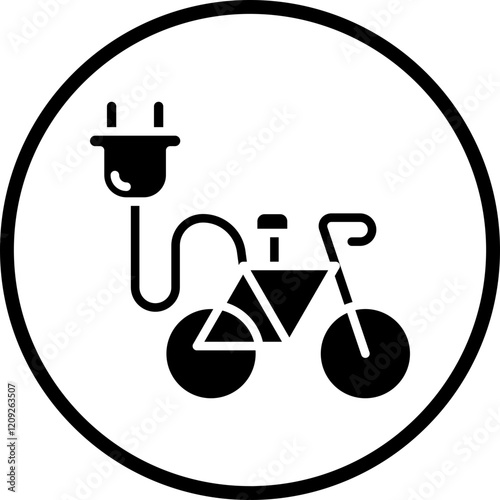 Electric Bike Icon Style