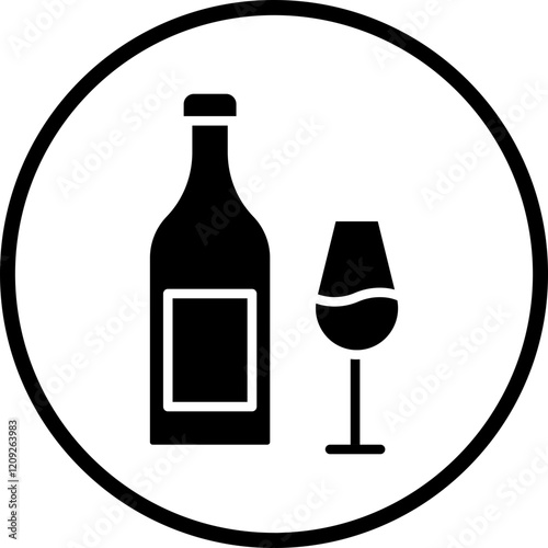 White Wine Icon Style