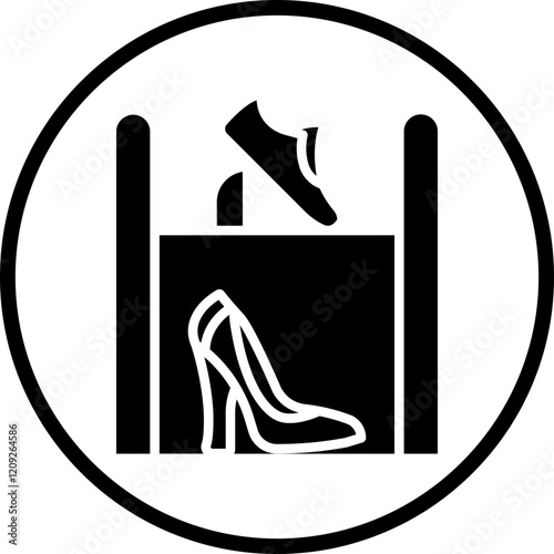 Shoe Shelves Icon Style