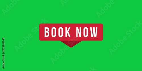 Book now 4k animation background green screen video looping for ads or creative