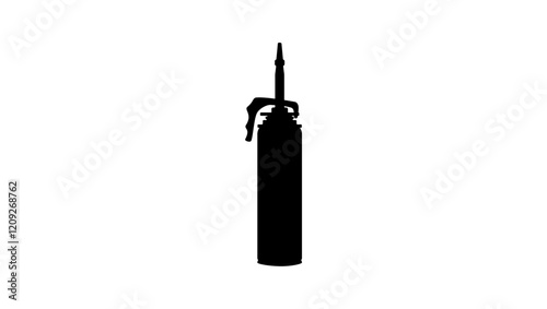 Industrial Sealant, black isolated silhouette