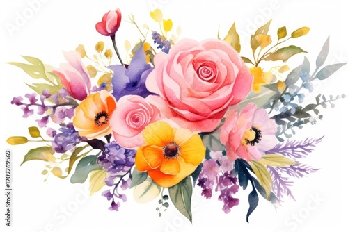 Flower plant rose white background