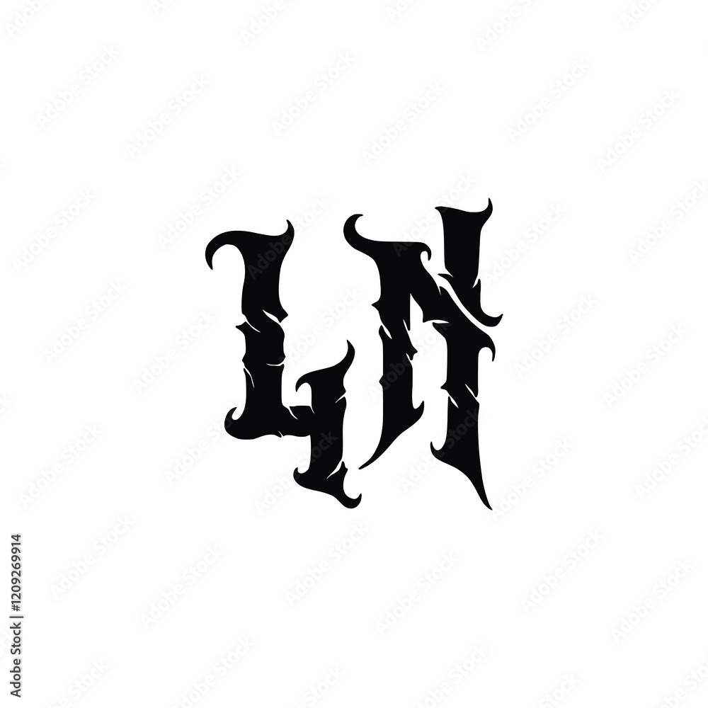 LN monogram logo design letter text name symbol monochrome logotype alphabet character simple logo LN monogram logo design letter text name symbol monochrome logotype alphabet character simple logo