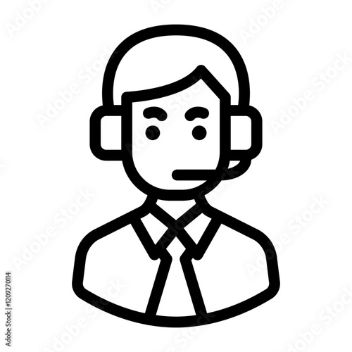 man costumer service outline style